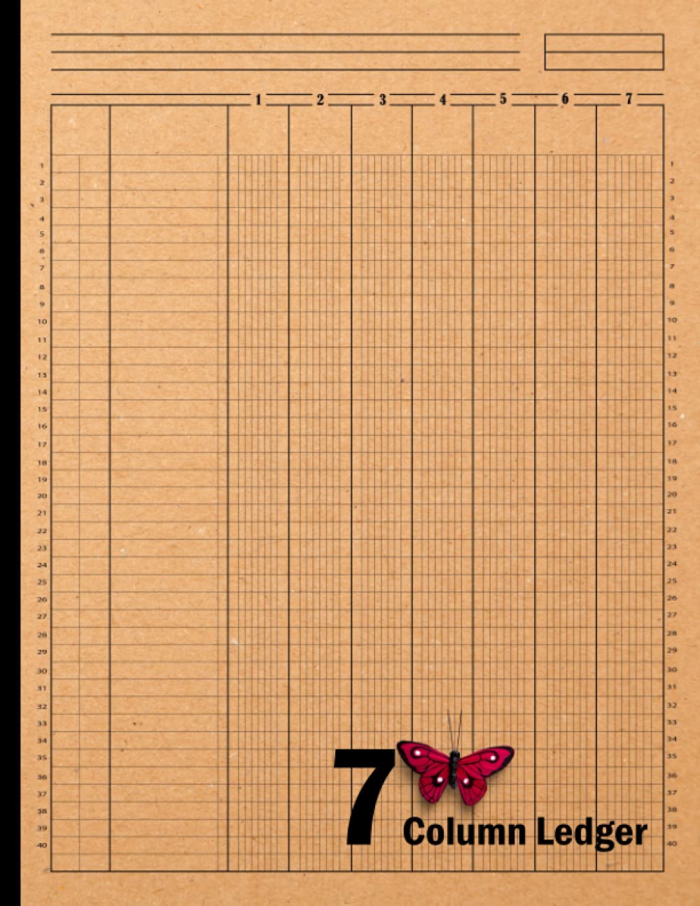 7 Column Ledger Book 7 Columns Columnar Pad, Financial Ledger Notepad