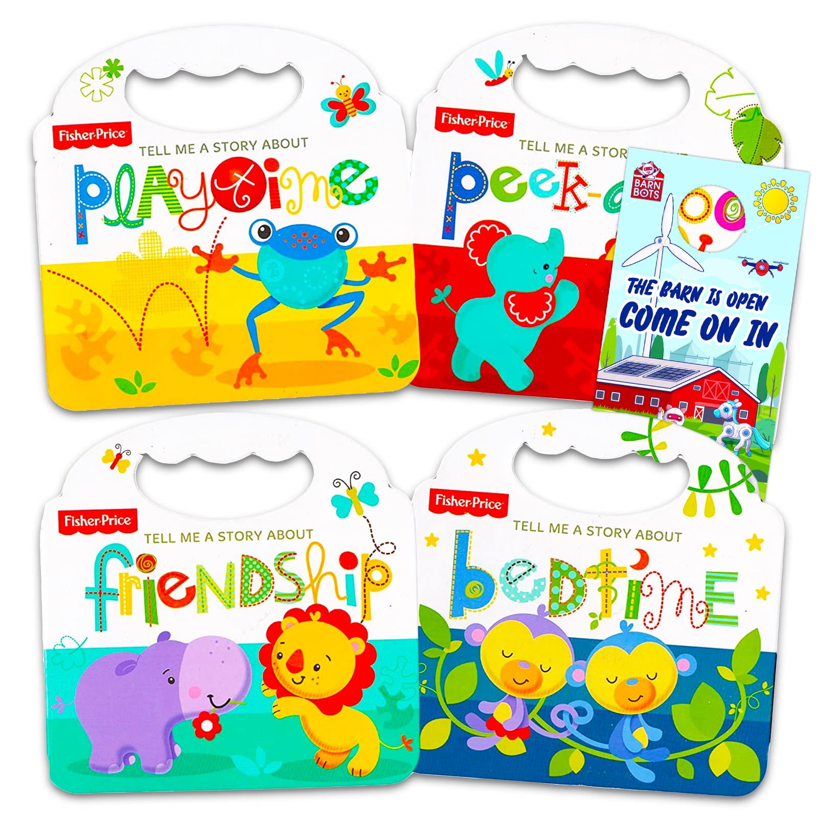 Fisher Price My First Books Bundle Set of 4 Baby Toddler Board Books by