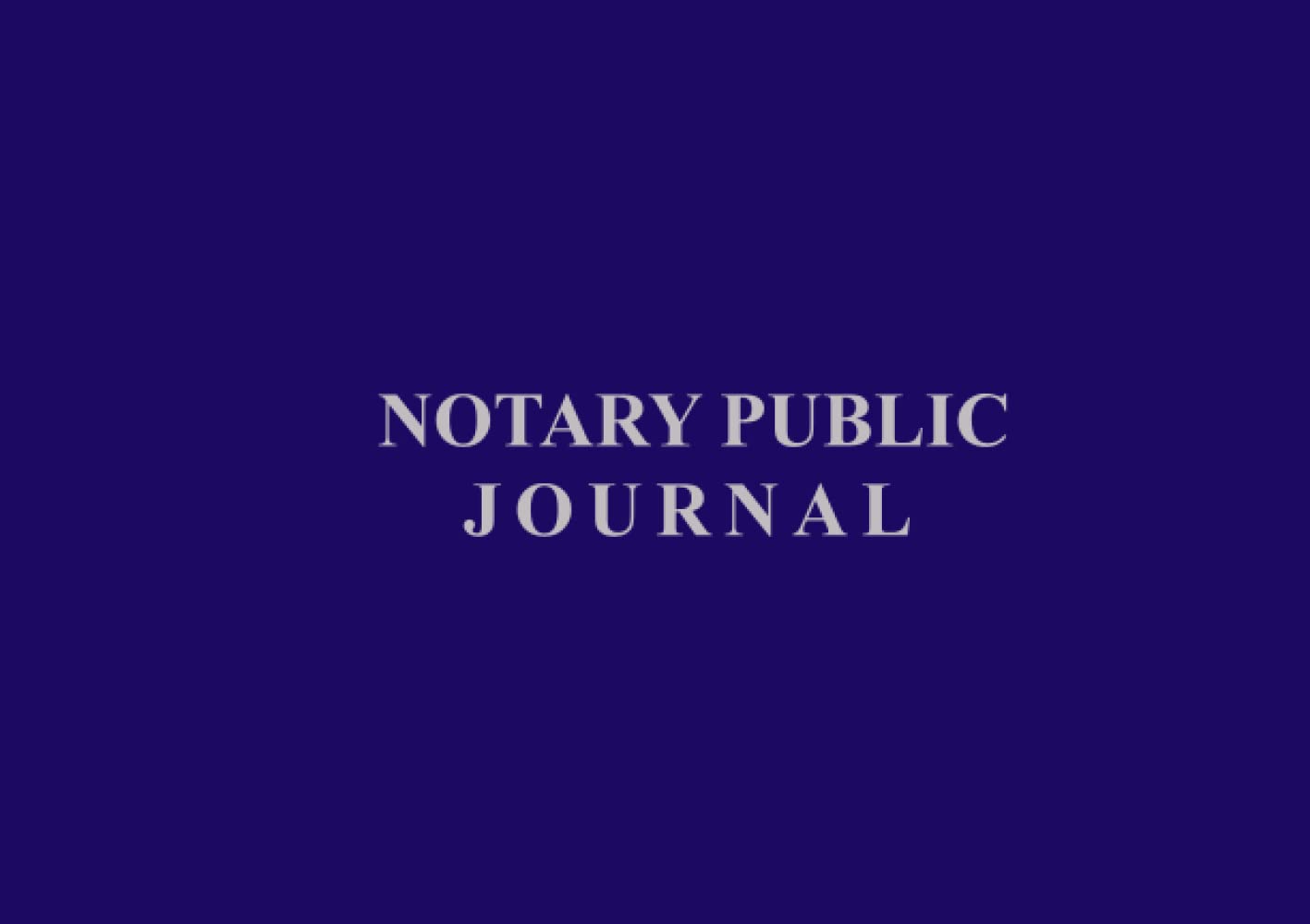 Notary Public Journal Notary Log Book Notary Public Record Logbook