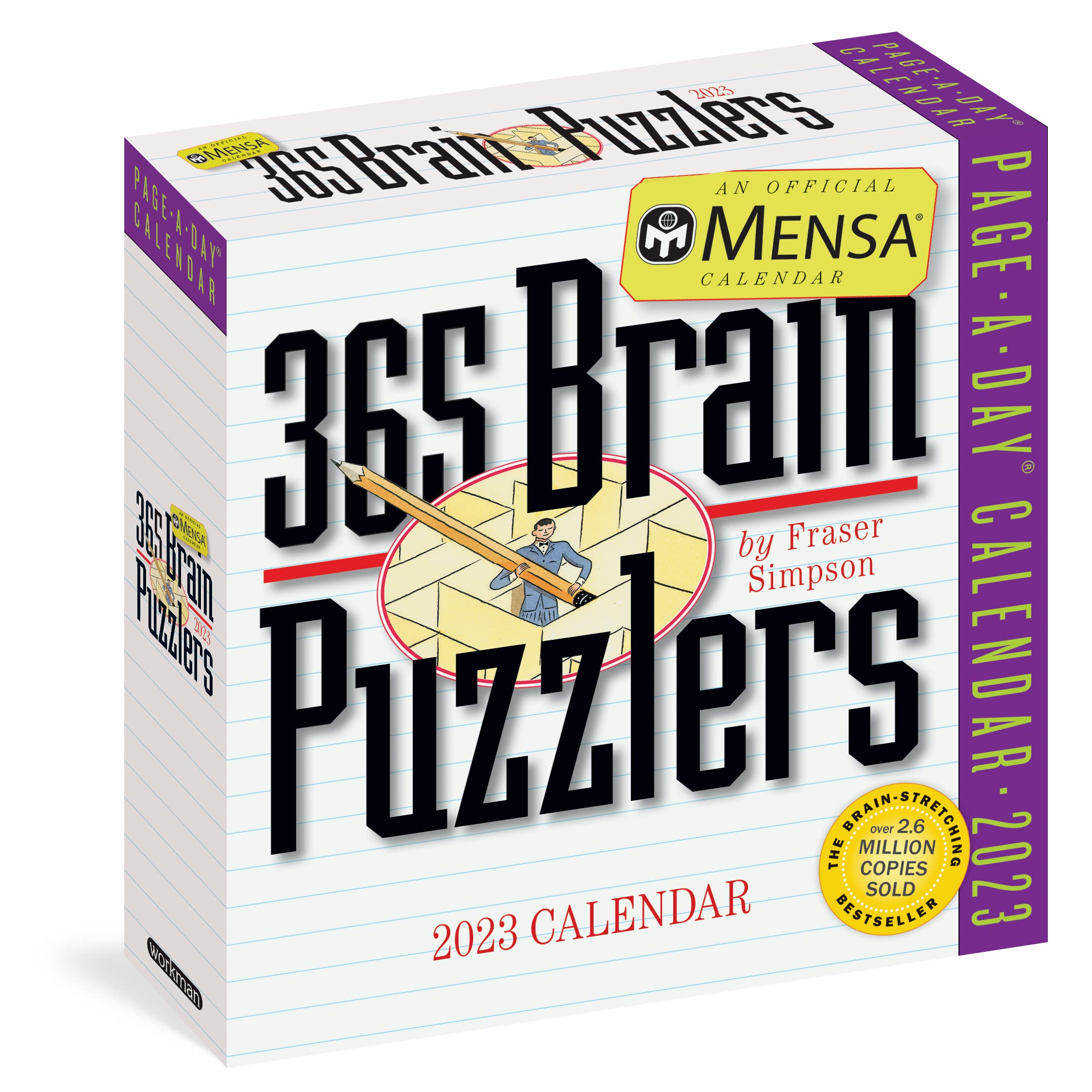 Mensa 365 Brain Puzzlers Page A Day Calendar 2023 Word Puzzles Logic