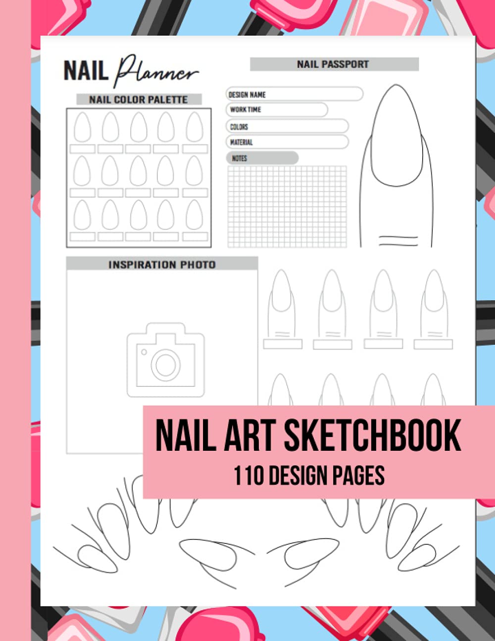 Nail Planner Nail Art Design Notebook Nail Design Sketchbook For