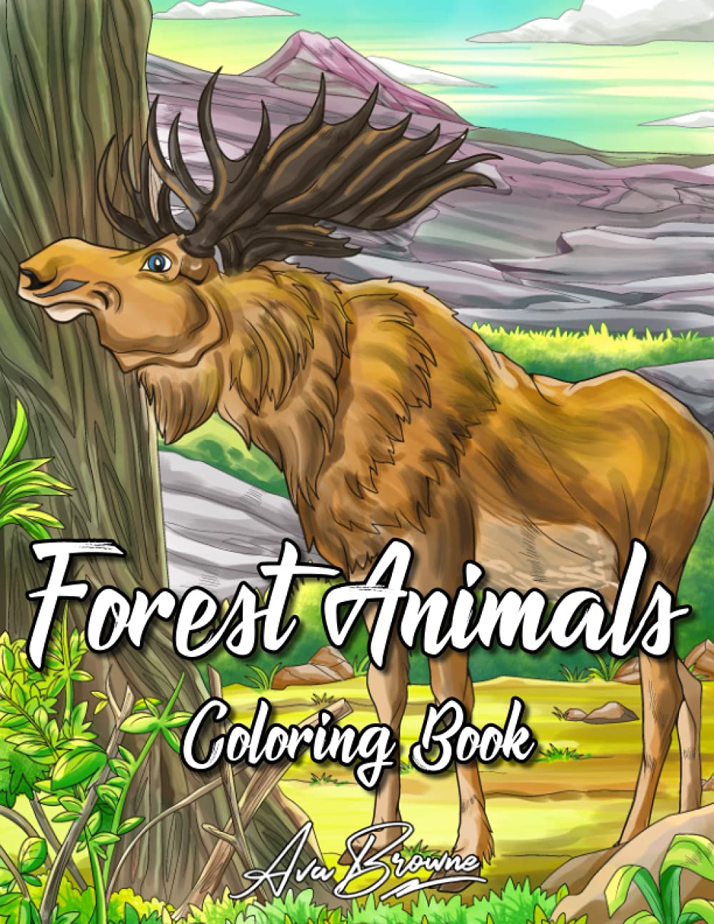 Forest Animals Coloring Book An Adult Coloring Book With Cute Animals