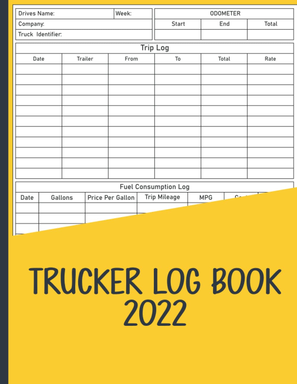 Truckers Don't Go Gray We Turn Chrome: Trucker Log Book for Truck Drivers- 6 X 9 Mileage Log Book Features Date, Odometer, Mileage, Destination. Trucker Gifts for Men