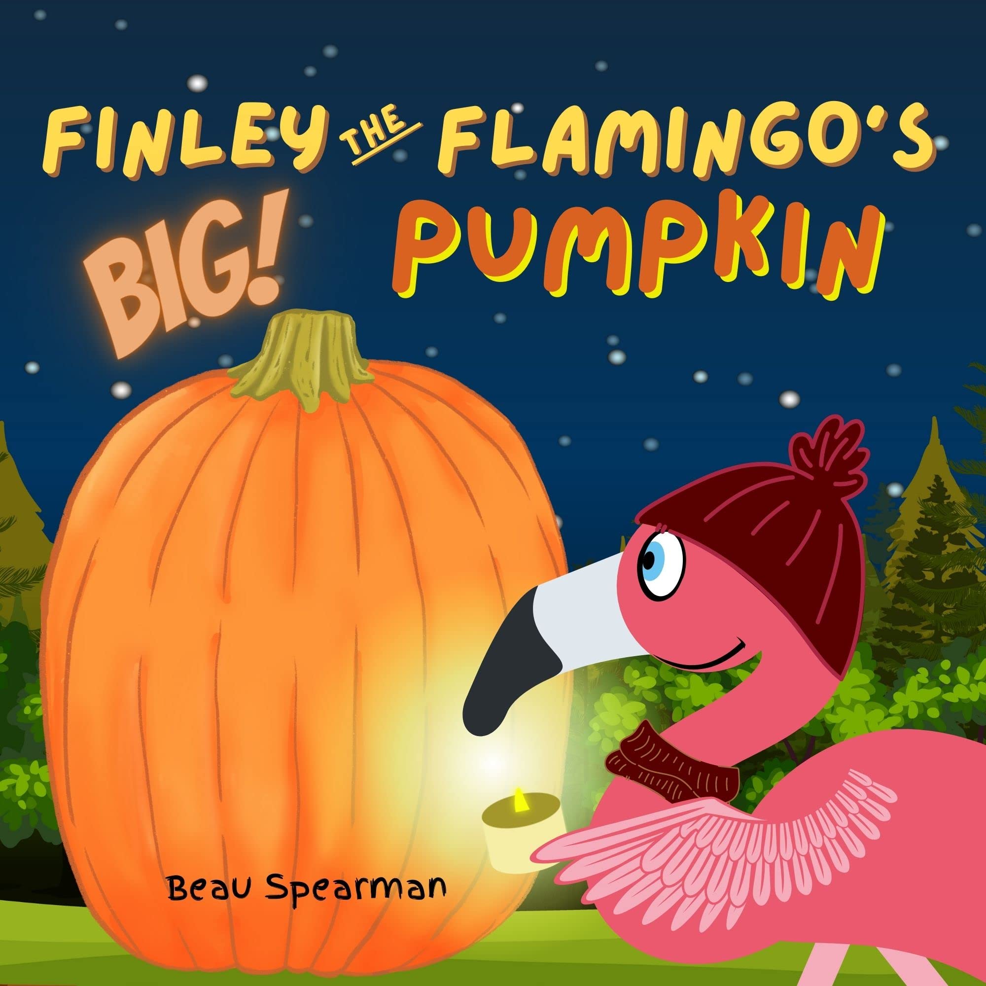 Finley The Flamingo's Big Pumpkin