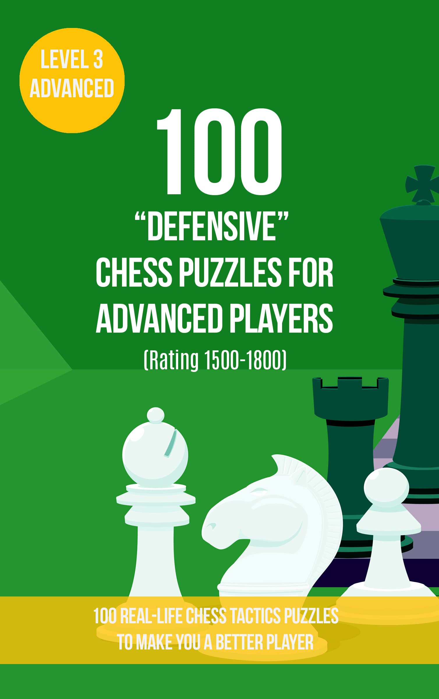 100 “Defensive” Chess Puzzles for Advanced Players (Rating 15001800