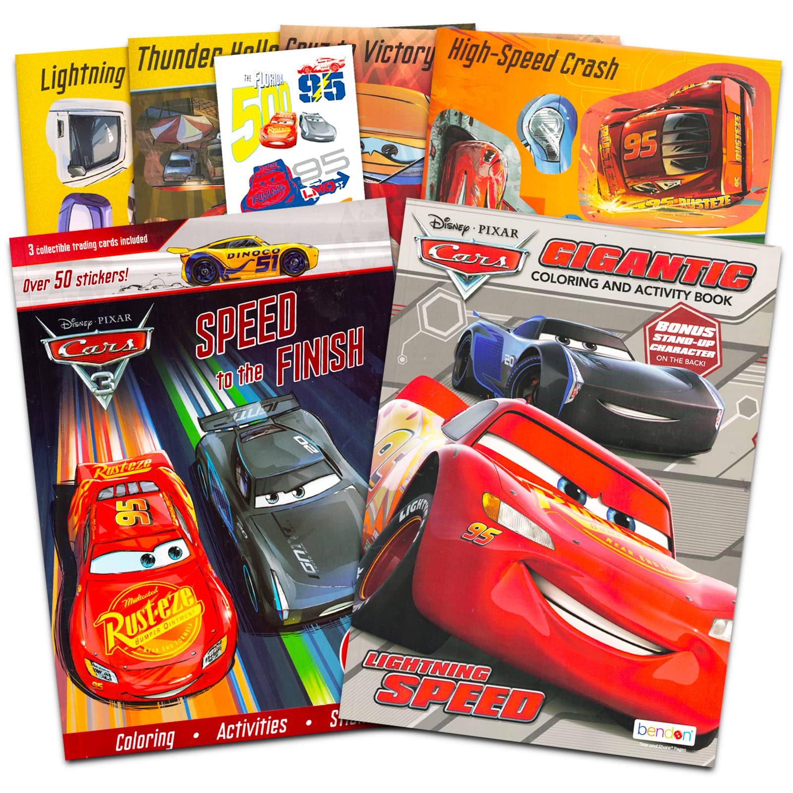 Pixar Cars Coloring Book Set for Kids - Bundle with 2 Disney Coloring