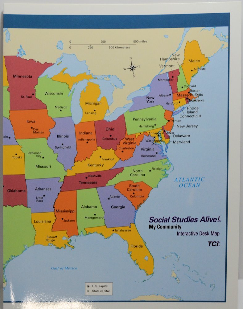 Social Studies Alive! My Community Interactive Desk Map by TEACHERS