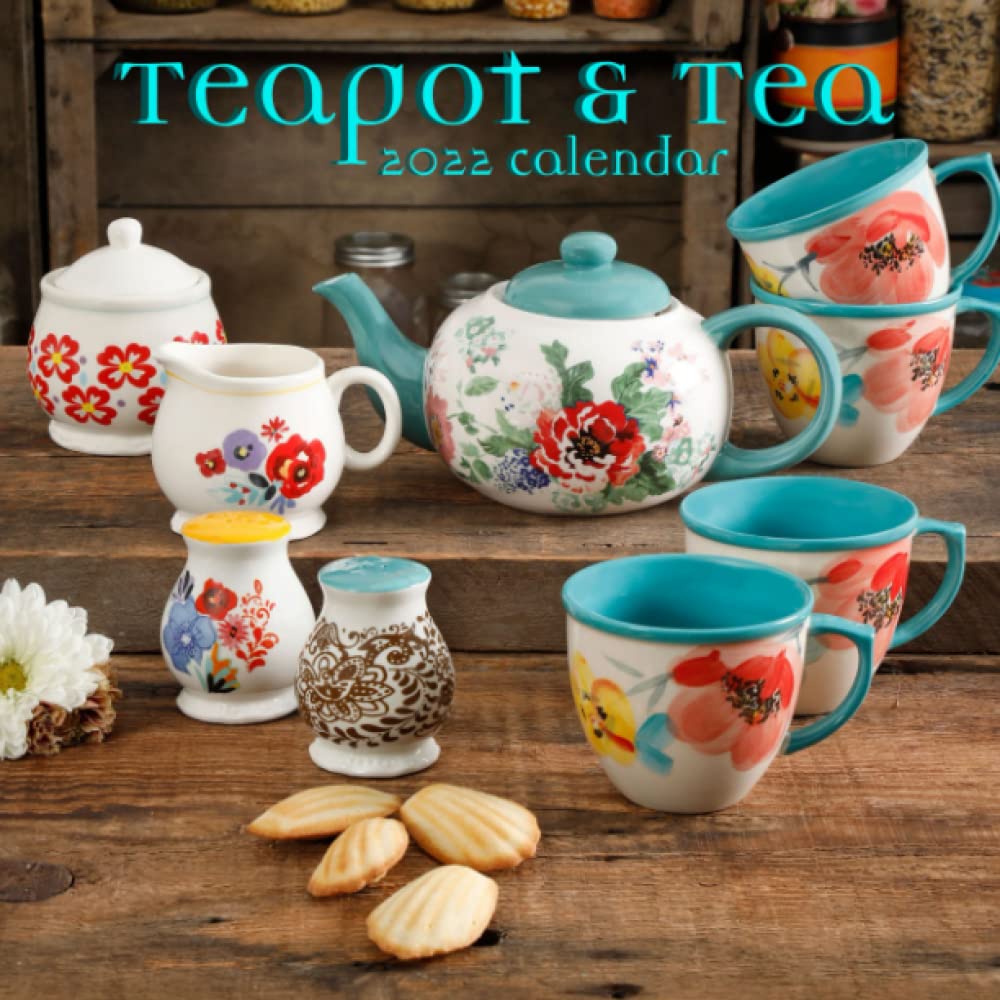 Teapot and Tea Calendar 2022 January 2022 December 2022 OFFICIAL