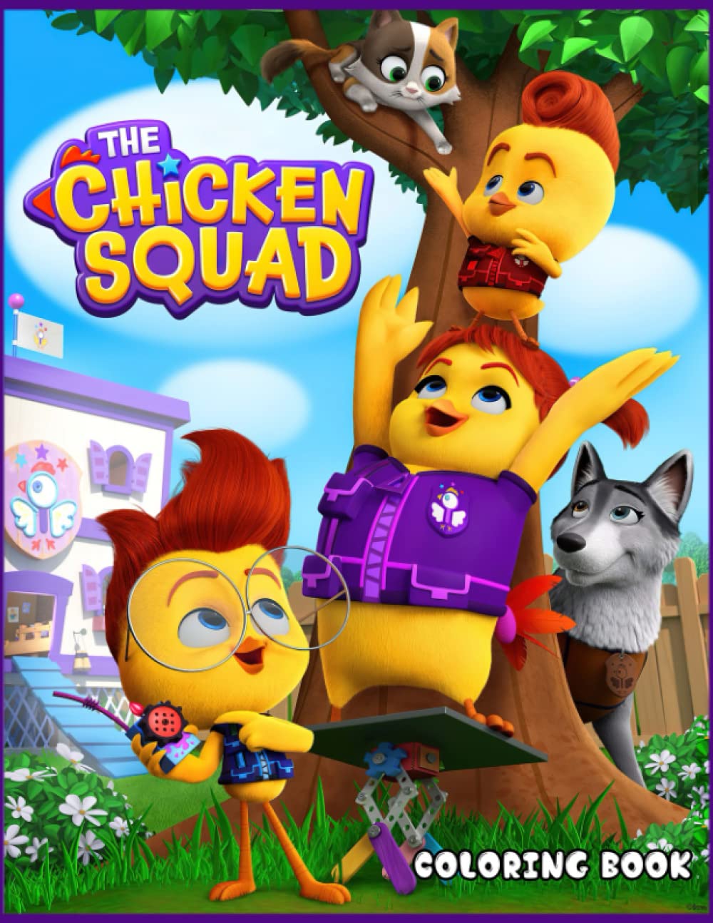 The Chicken Squad coloring book: Fun Gift For Kids by Chadli Saed