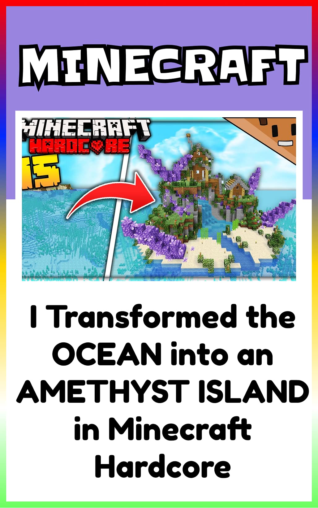 Minecraft Survived: I Transformed the OCEAN into an AMETHYST ISLAND in ...