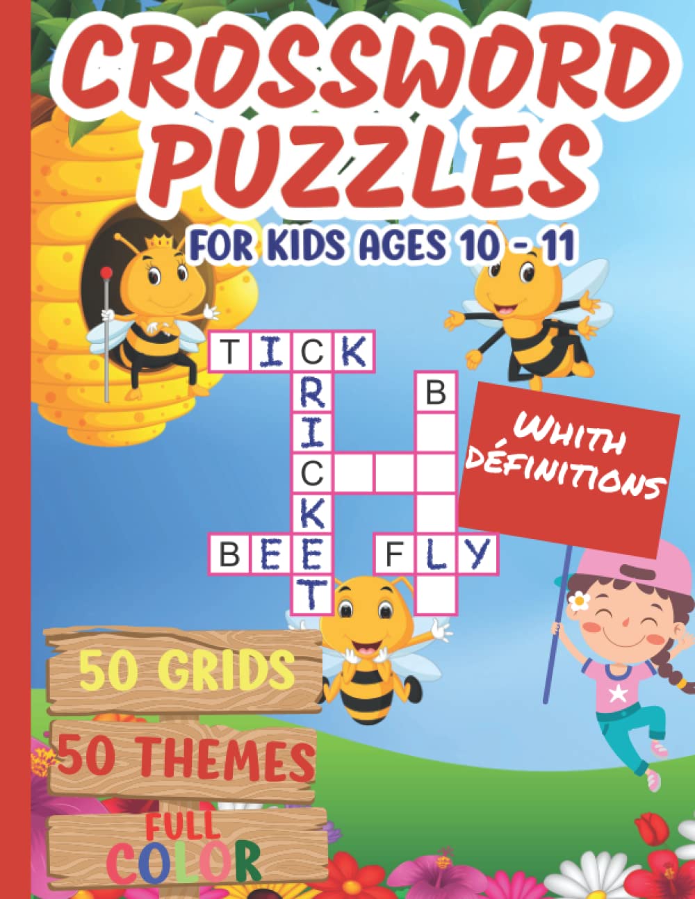 Crossword puzzles for kids Ages 10 11 50 fullcolor illustrated