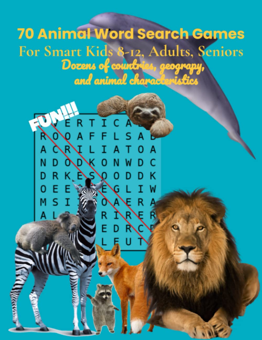 70 Animal Word Search Games For Smart Kids 8 12 Adults Seniors