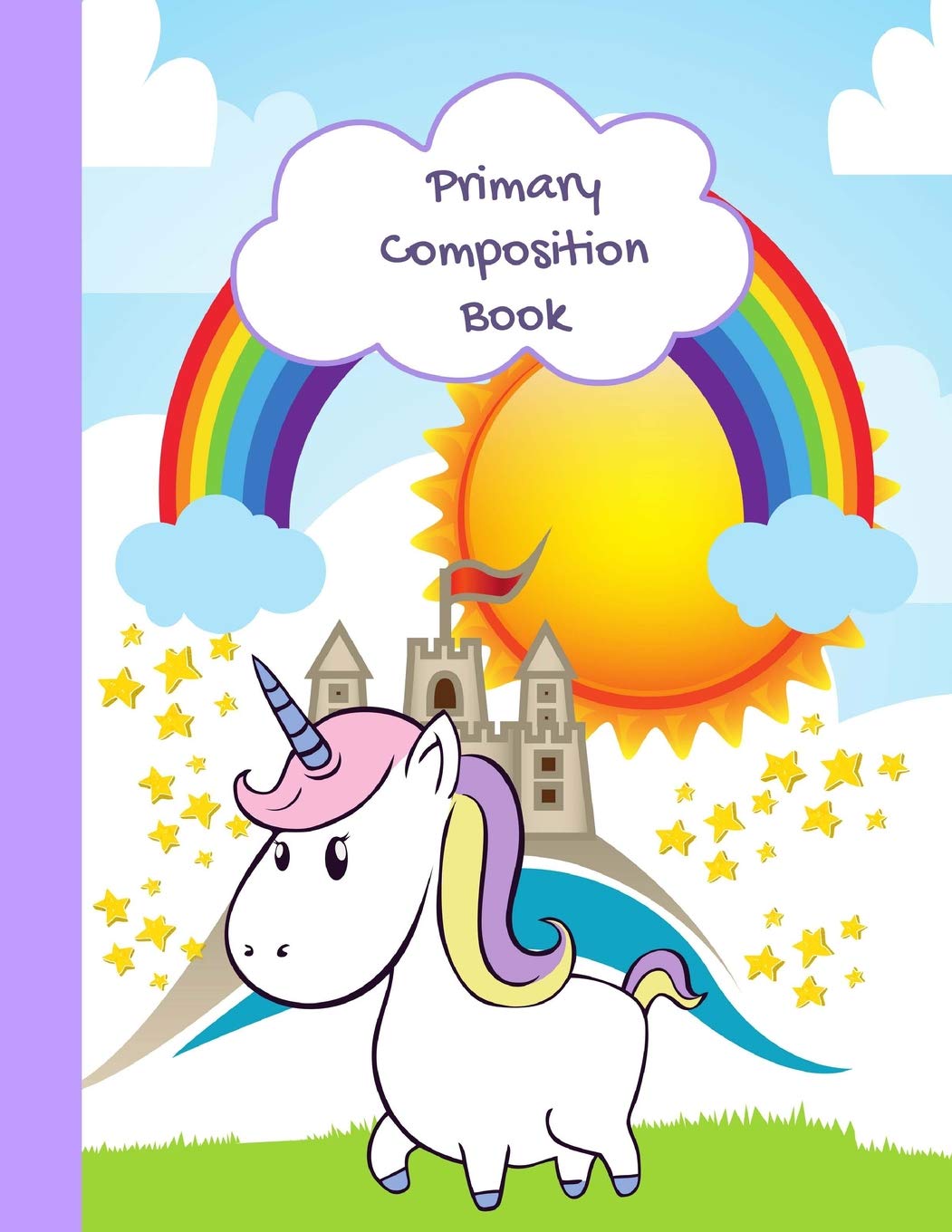 Primary Composition Book Unicorn Rainbow Notebook, Primary Composition Notebook K2