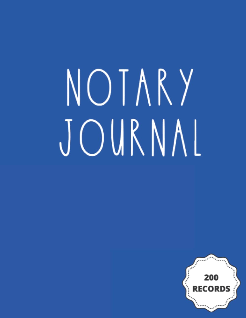 Notary Journal Blue Official Notary Public Log Book to Record Notarial