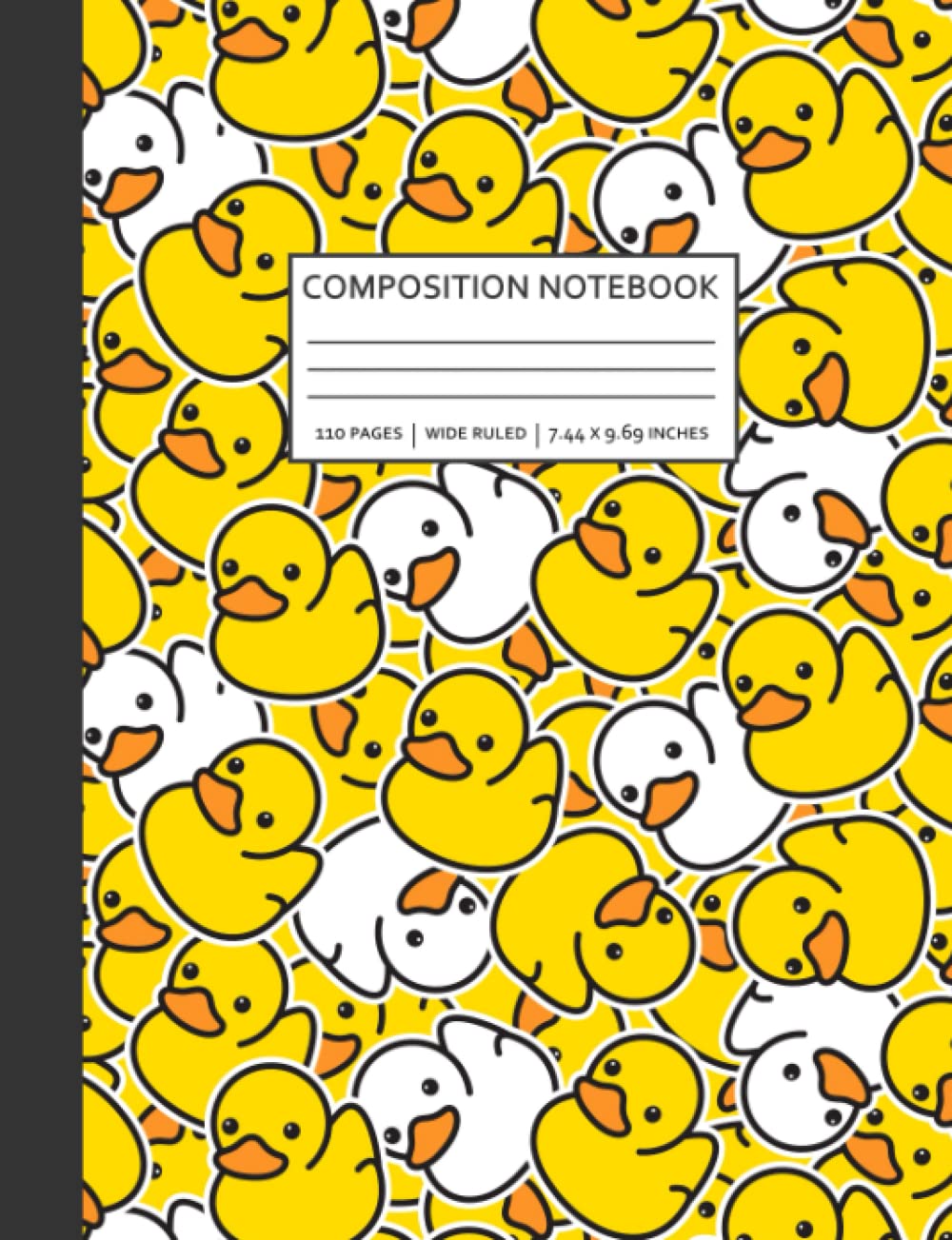 Composition Notebook Yellow and White Rubber Duck Wide Ruled Lined