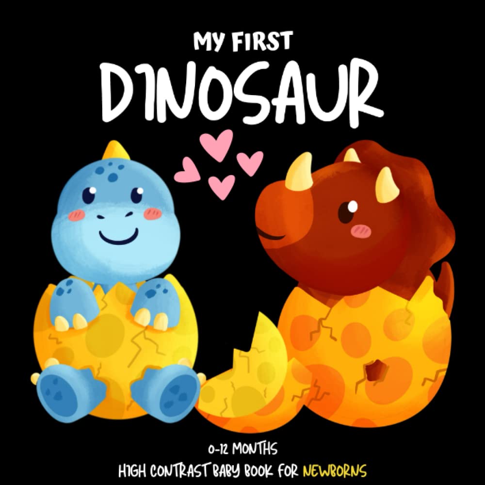 My First Dinosaur High Contrast Baby Book for Newborns 012 Months