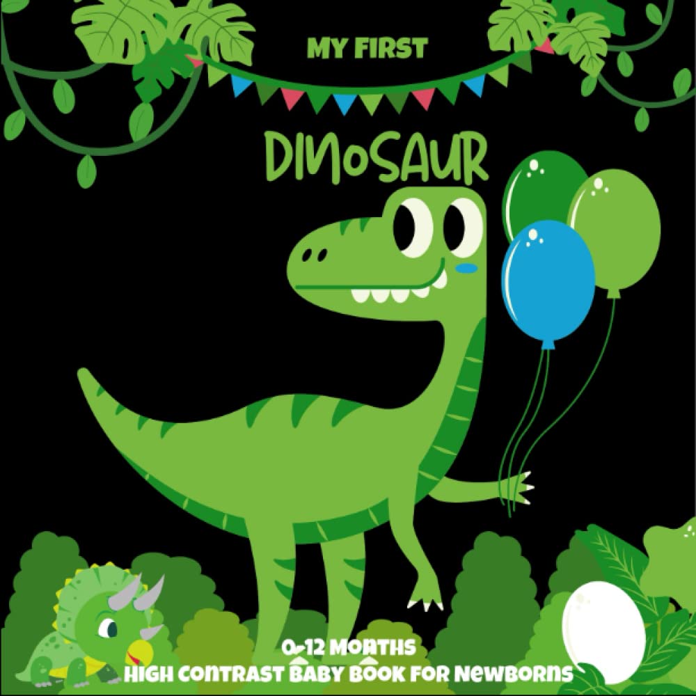My First Dinosaur High Contrast Baby Book for Newborns 012 Months