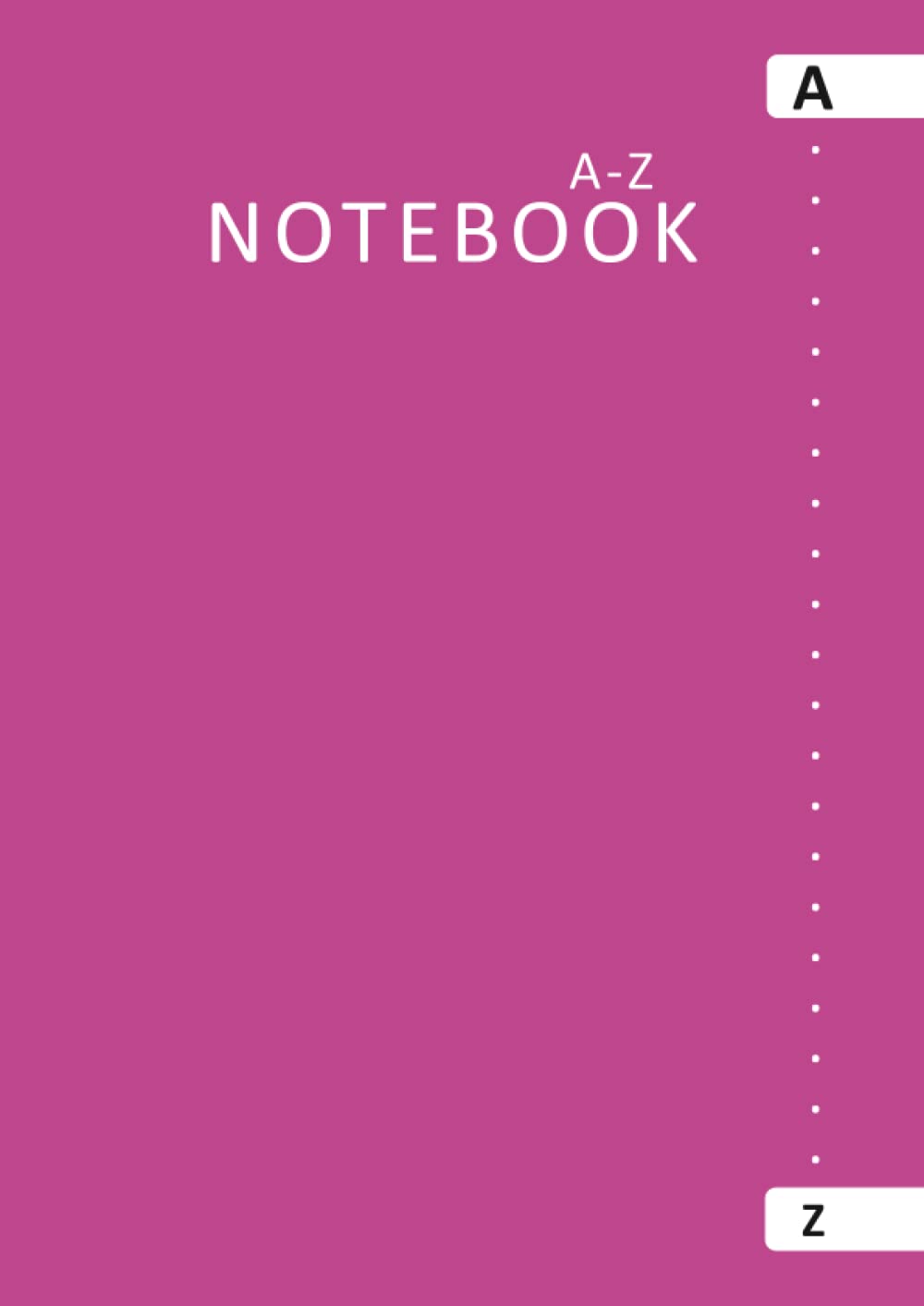 Alphabetical Notebook AZ Notebook A4 Ruled Journal Notebook With A