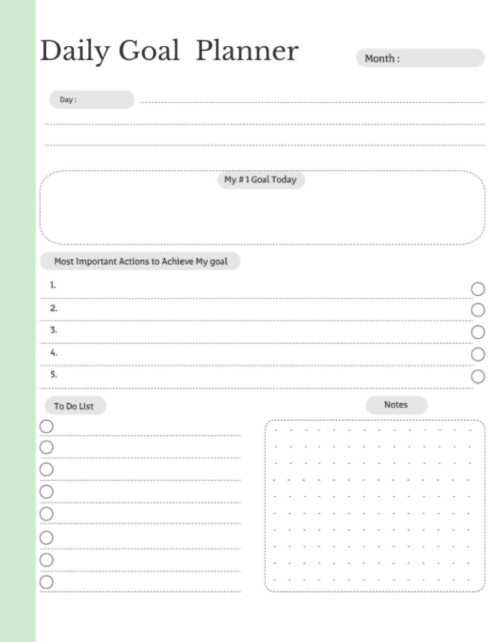 Daily Goal Planner: Undated Daily Planner To Increase Productivity Daily Goal Planner: Undated Daily Planner To Increase Productivity