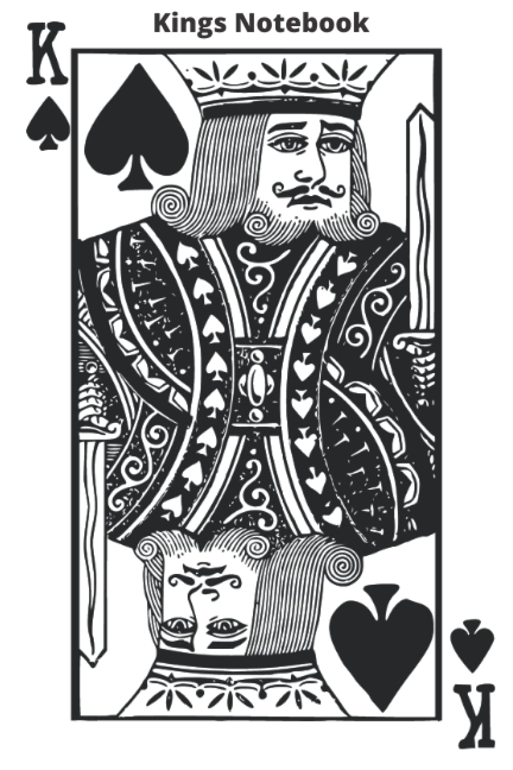 Playing Card Score Keeping King of Spades Notebook Journal by David