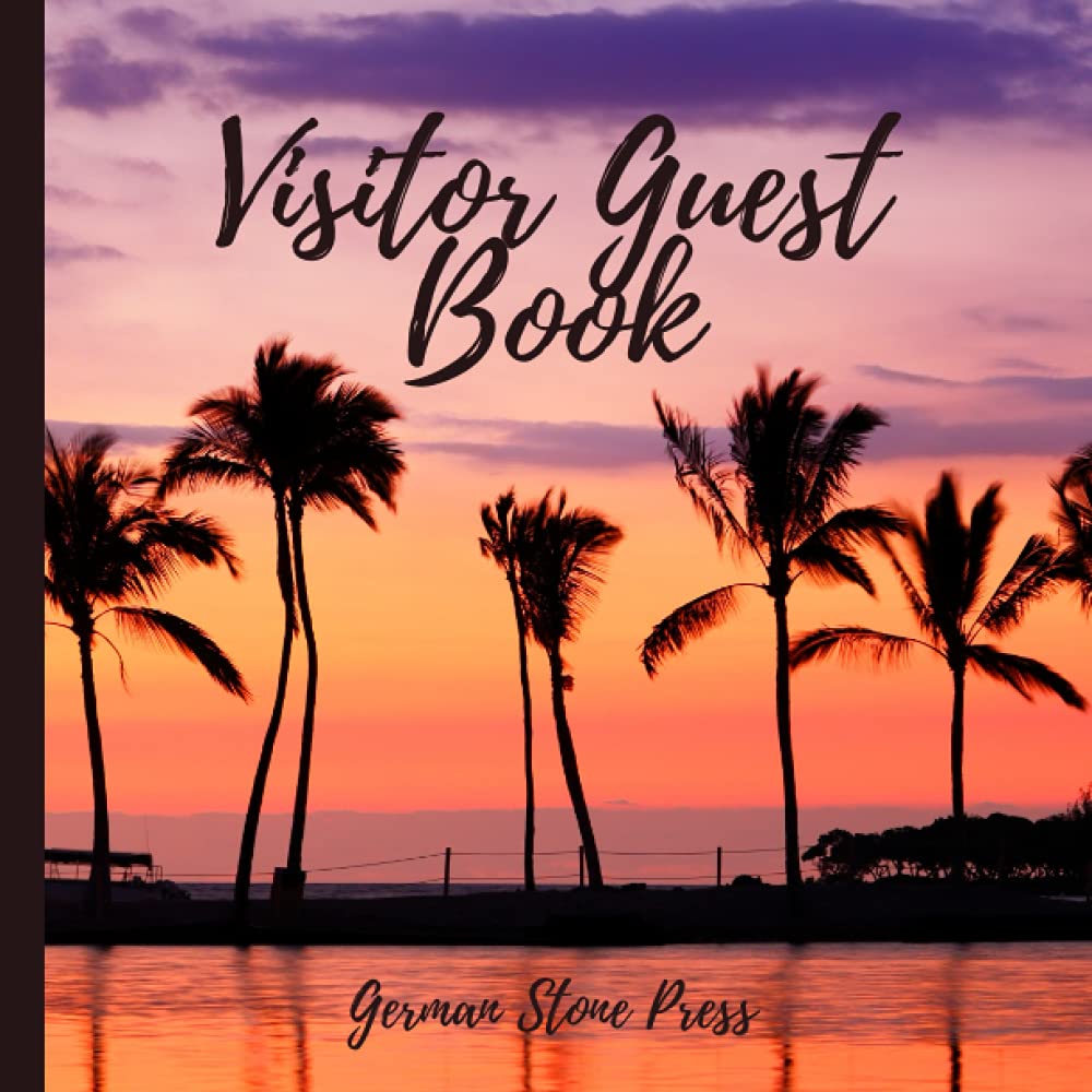 Visitor Guest Book Sign In Log Book For Vacation Rentals, Air BnB Guest Book, Beach House