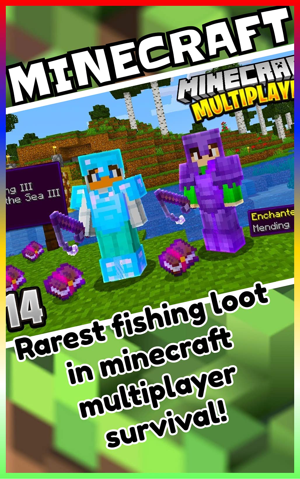 Minecraft Rarest fishing loot in minecraft multiplayer survival! by