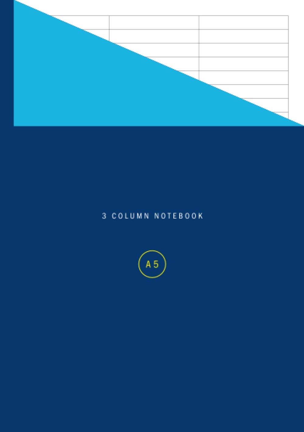 3 column notebook a5 simple notepad journal with three lined ruled