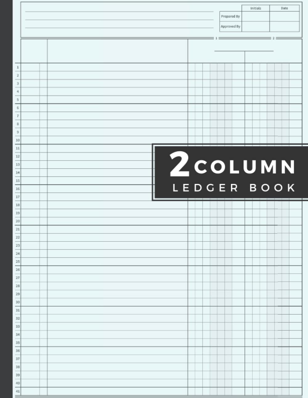 2 Column Ledger Book Accounting Ledger Book for Bookkeeping, Account