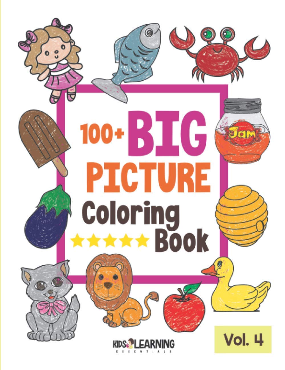 100+ BIG PICTURE Coloring Book: 100 Story-Based Jumbo Coloring Pages