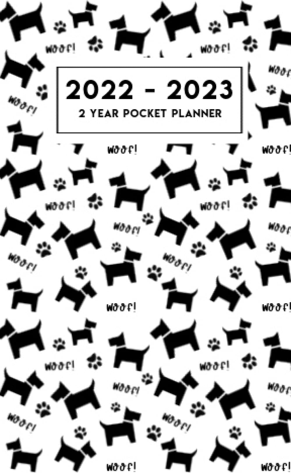 2022 2023 2 Year Pocket Planner Two Year Dog Pocket Calendar Monthly