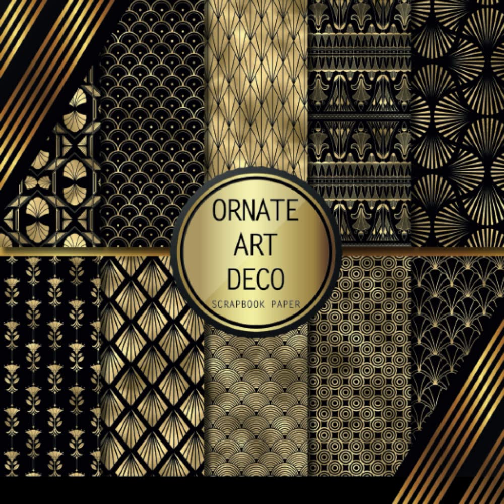 Scrapbook Paper Ornate Art Deco Double Sided Craft Paper For Card