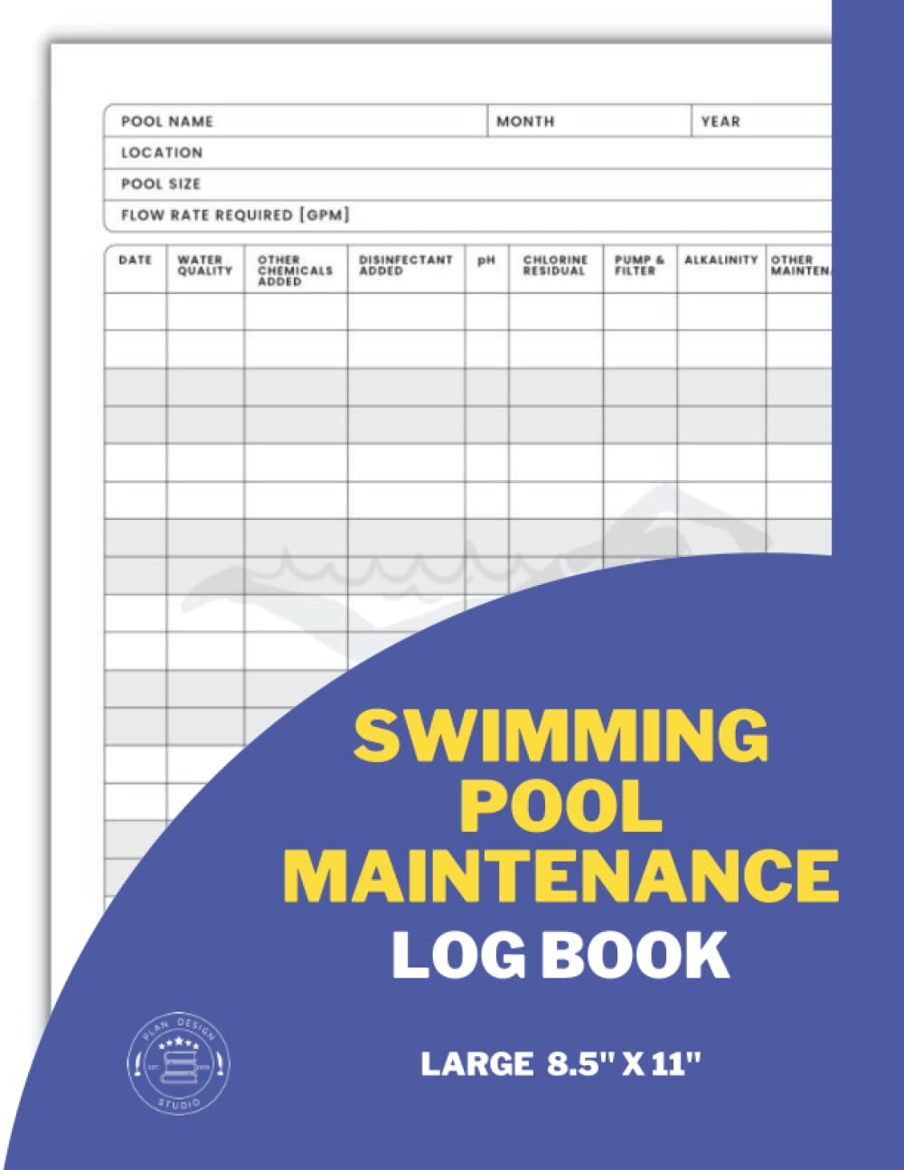 Swimming Pool Maintenance Log Book Pool Maintenance Record Keeping