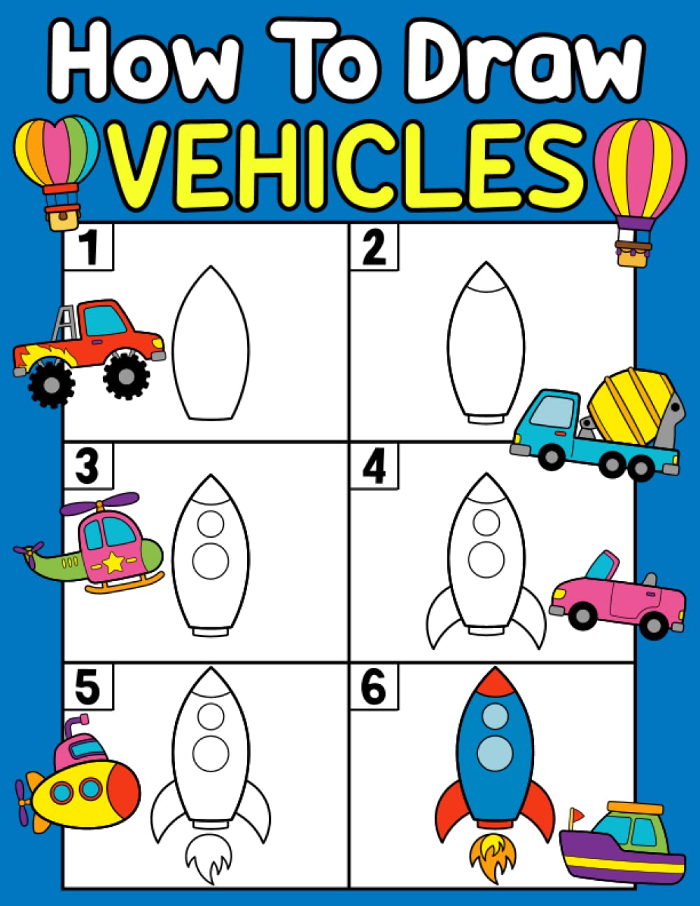 How to Draw Vehicles for Kids Learn How to Draw More Than 48 Vehicles with Simple Shapes with