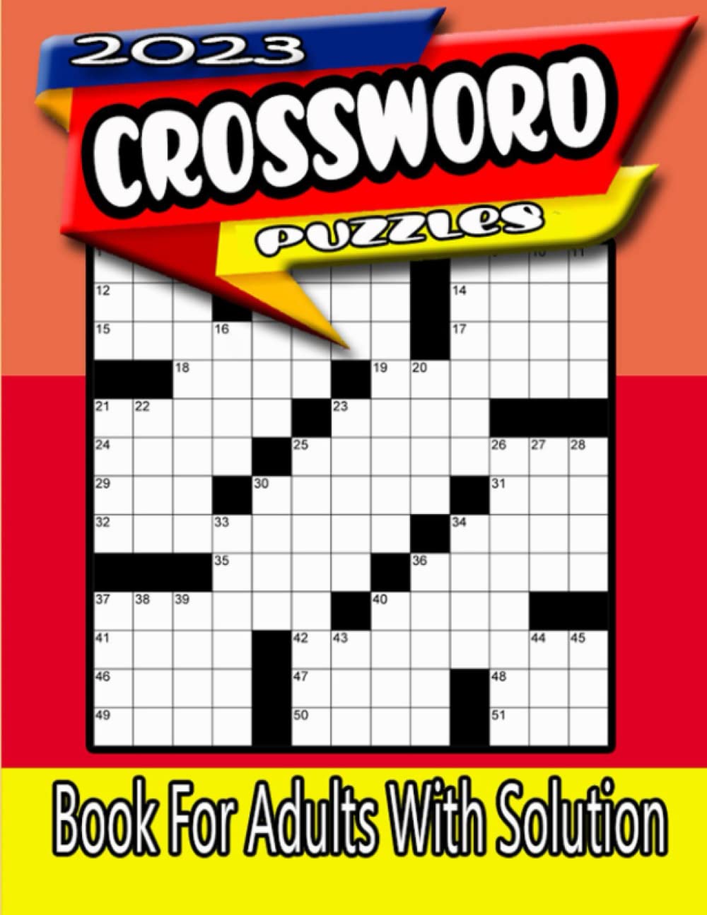 2023 Crossword Puzzles Book For Adults With Solution Largeprint, Easy To Medium level Puzzles