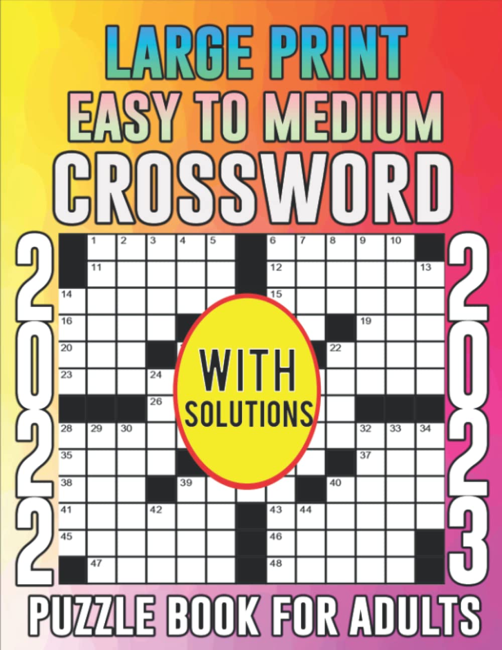 20222023 Large Print Easy To Medium Crossword Puzzle Book For Adults Crossword Puzzles for