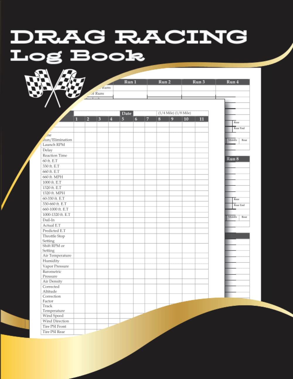 Drag Racing Log Book Drag Racing Information Tracker, Race Score Record Book, Drag Racing
