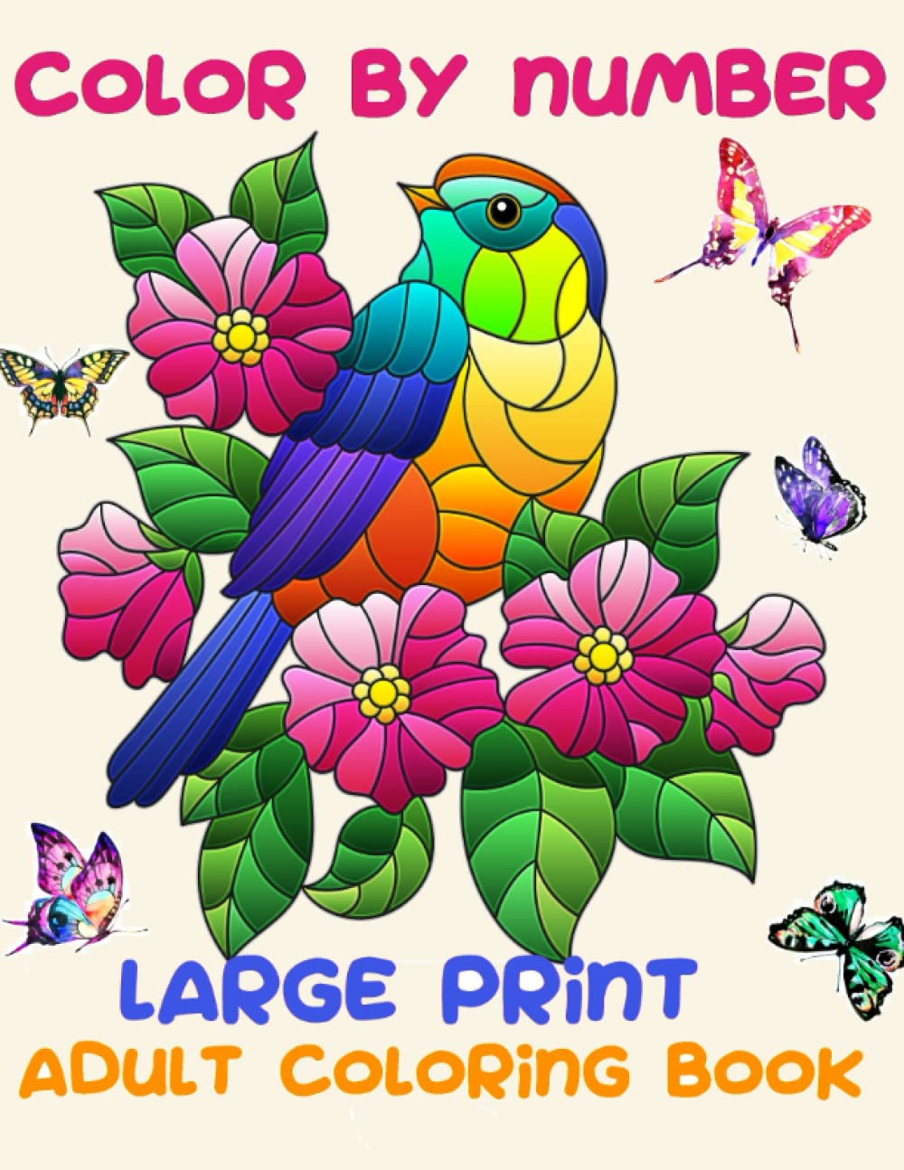 Color By Number For Adults Large Print Coloring Book: Color By Numbers ...