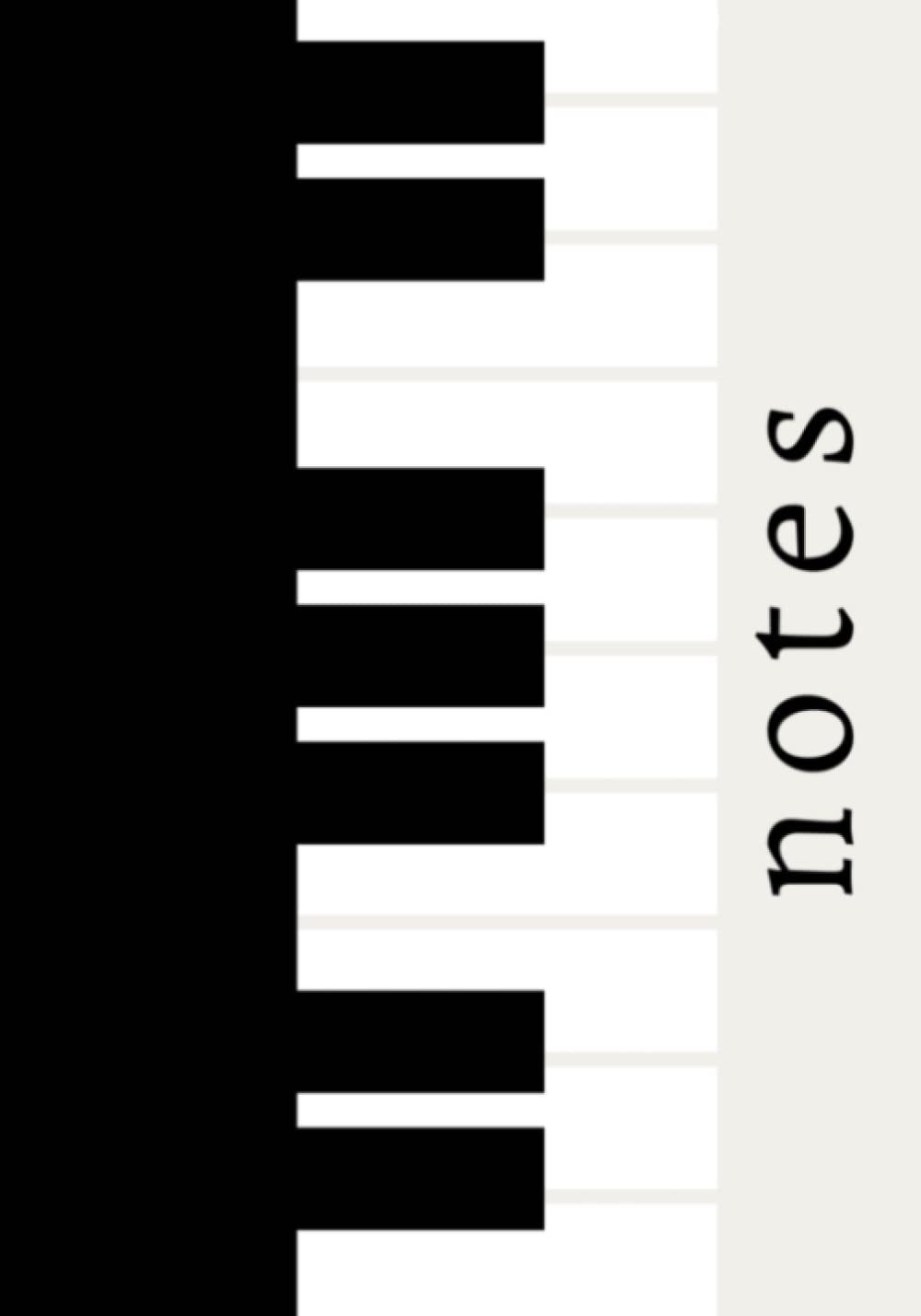 Piano Music Staff Paper and Lined Paper Notebook for music classes by