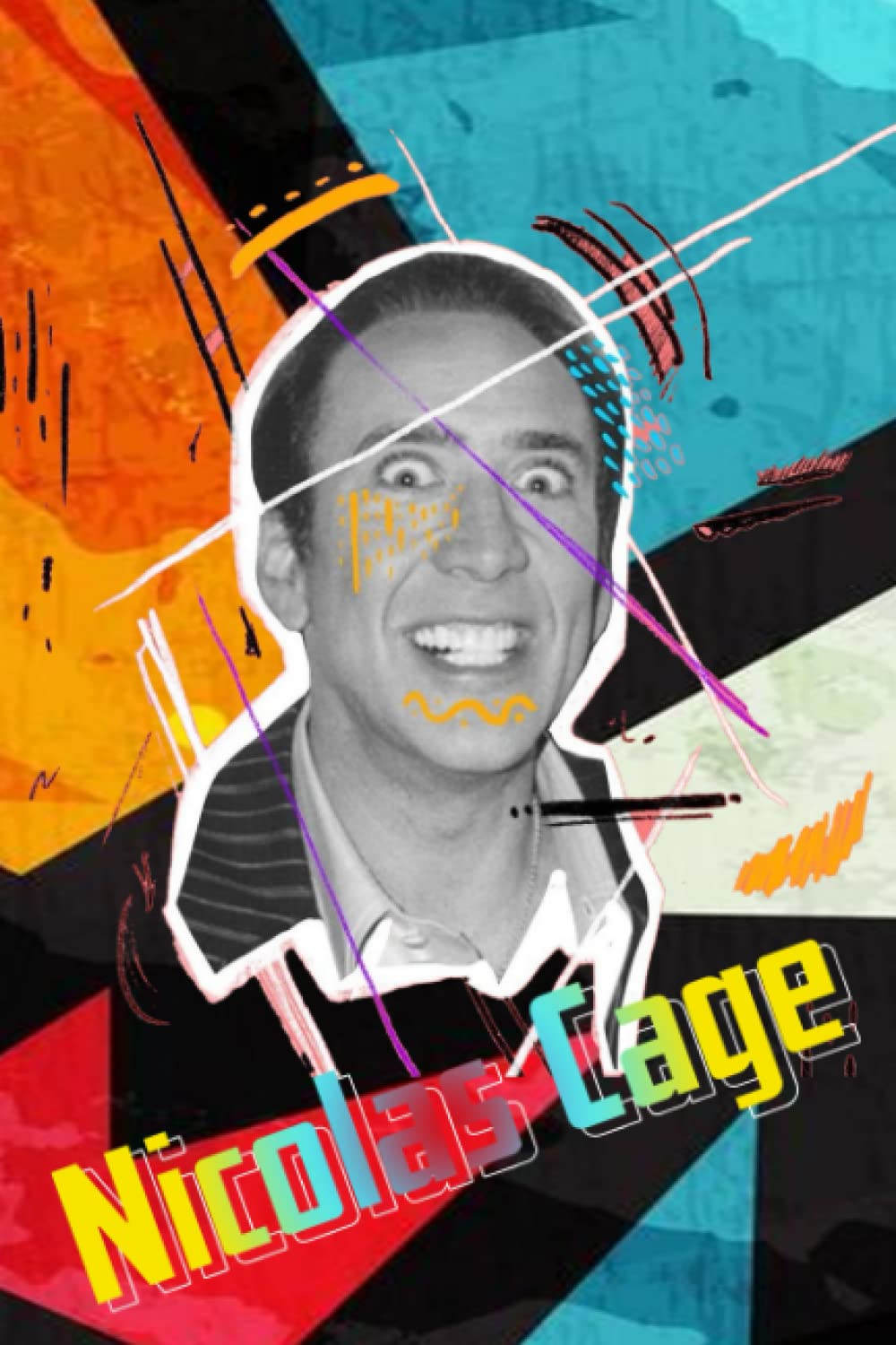 Nicolas Cage Notebook: Lined Pages Notebook Small Size 6x9 inches / 110 ...