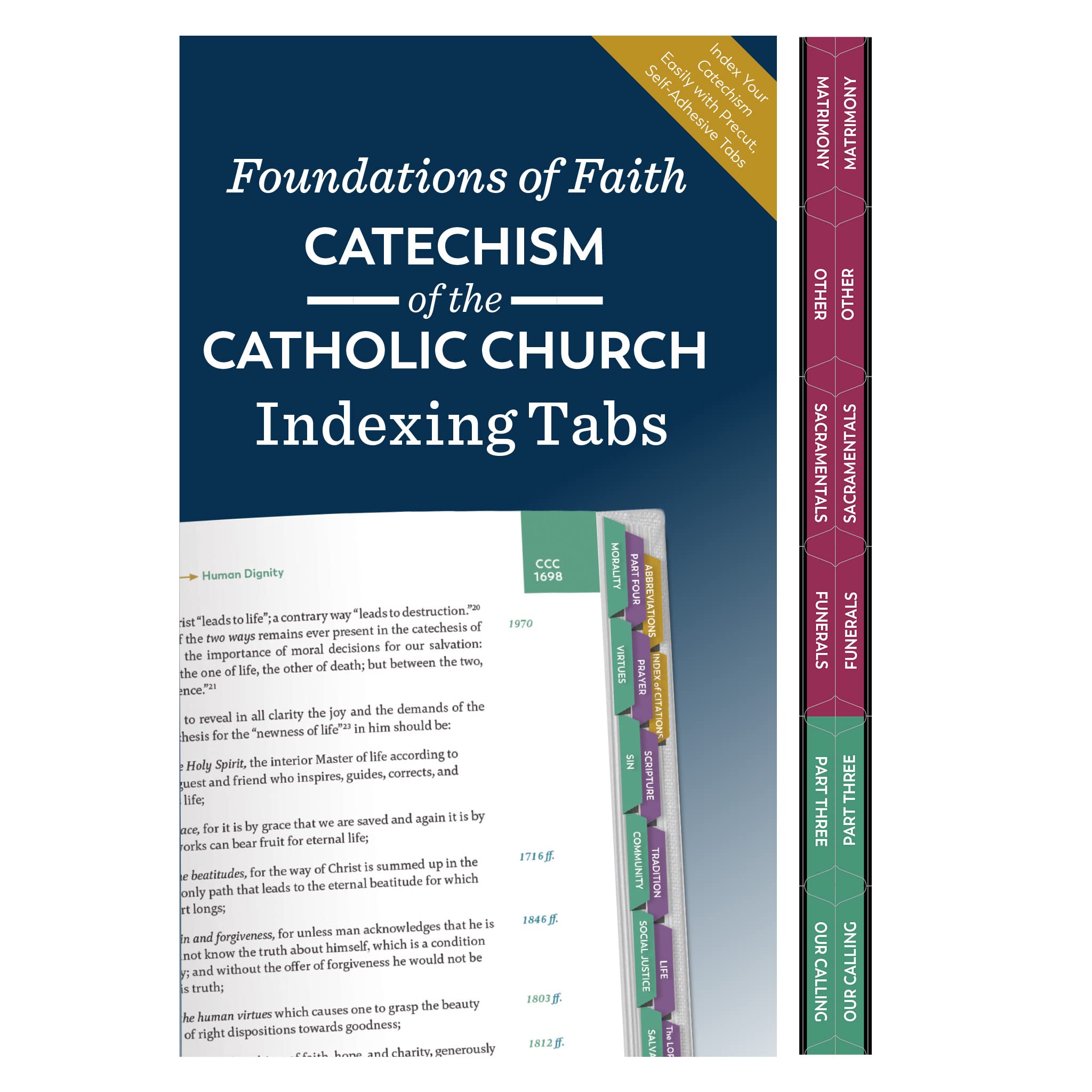 Foundations of Faith Catechism of the Catholic Church Indexing Tabs by