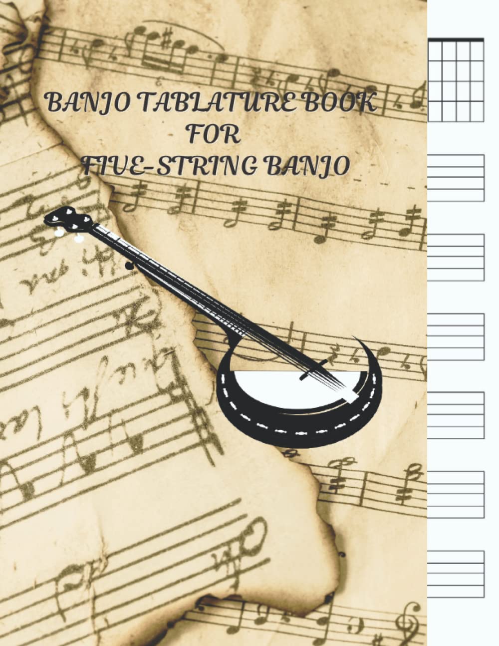 Banjo Tablature Book for FiveString Banjo Banjo Tab Notebook, Banjo