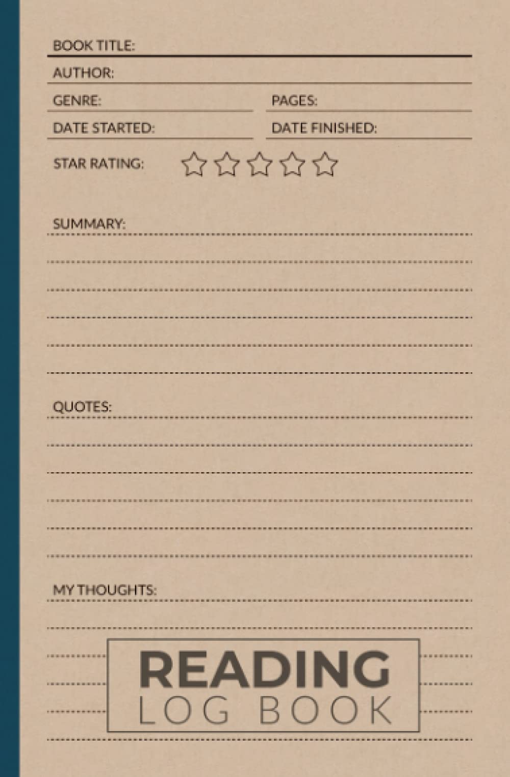 Reading Log Book: Pocket Sized & Portable Reading Journal For Avid