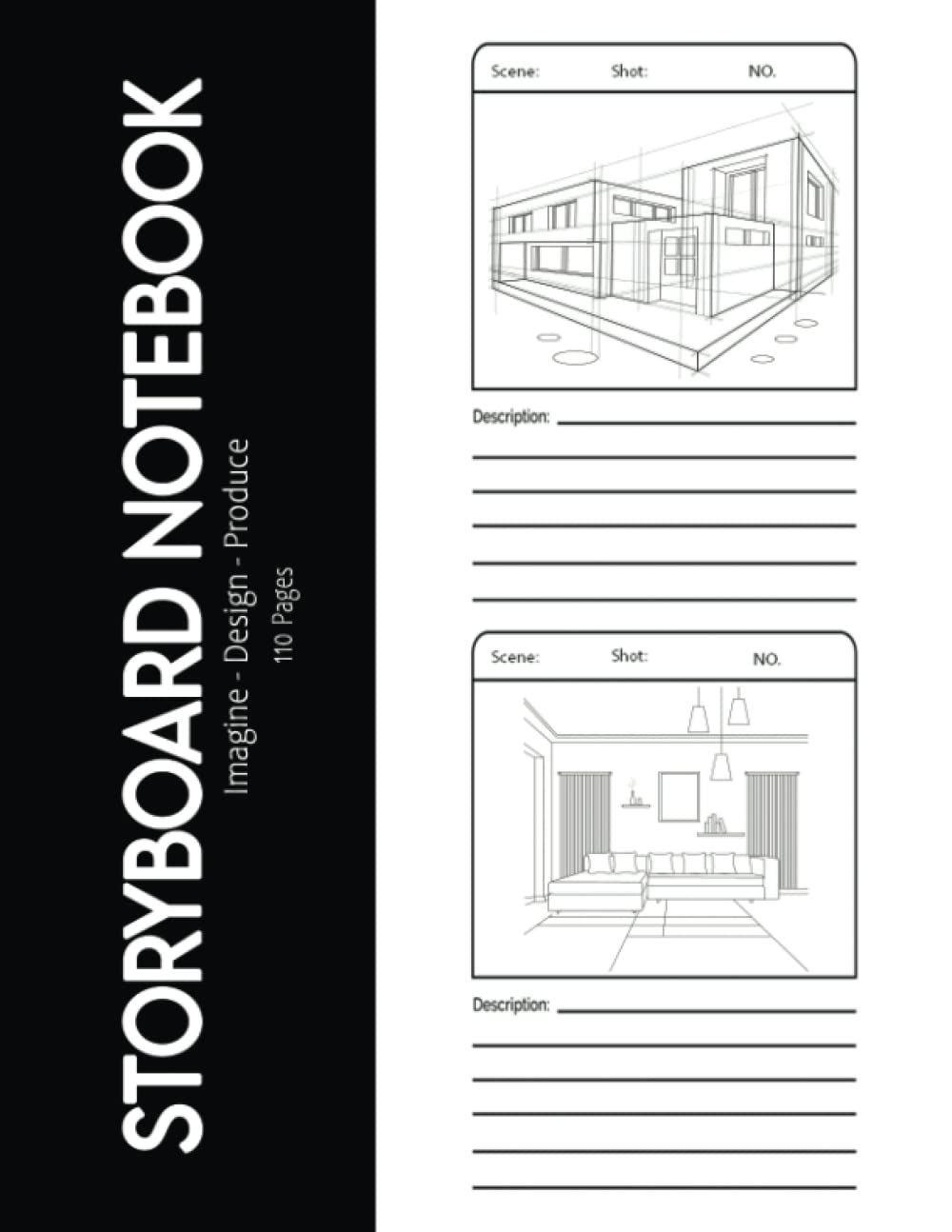 Storyboard Notebook Blank Storybook Sketchbook Thumbnail Template