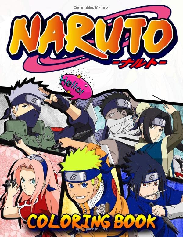 Naruto Coloring Book: Coloring Books 50 Design abnout Naruto Manga for ...