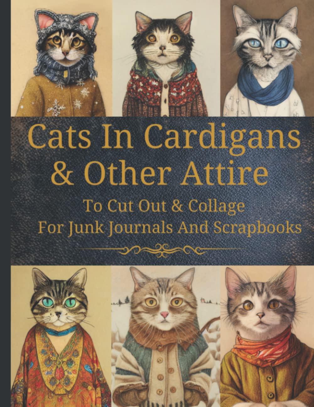 Cats In Cardigans & Other Attire Original Design Collection To Cut Out