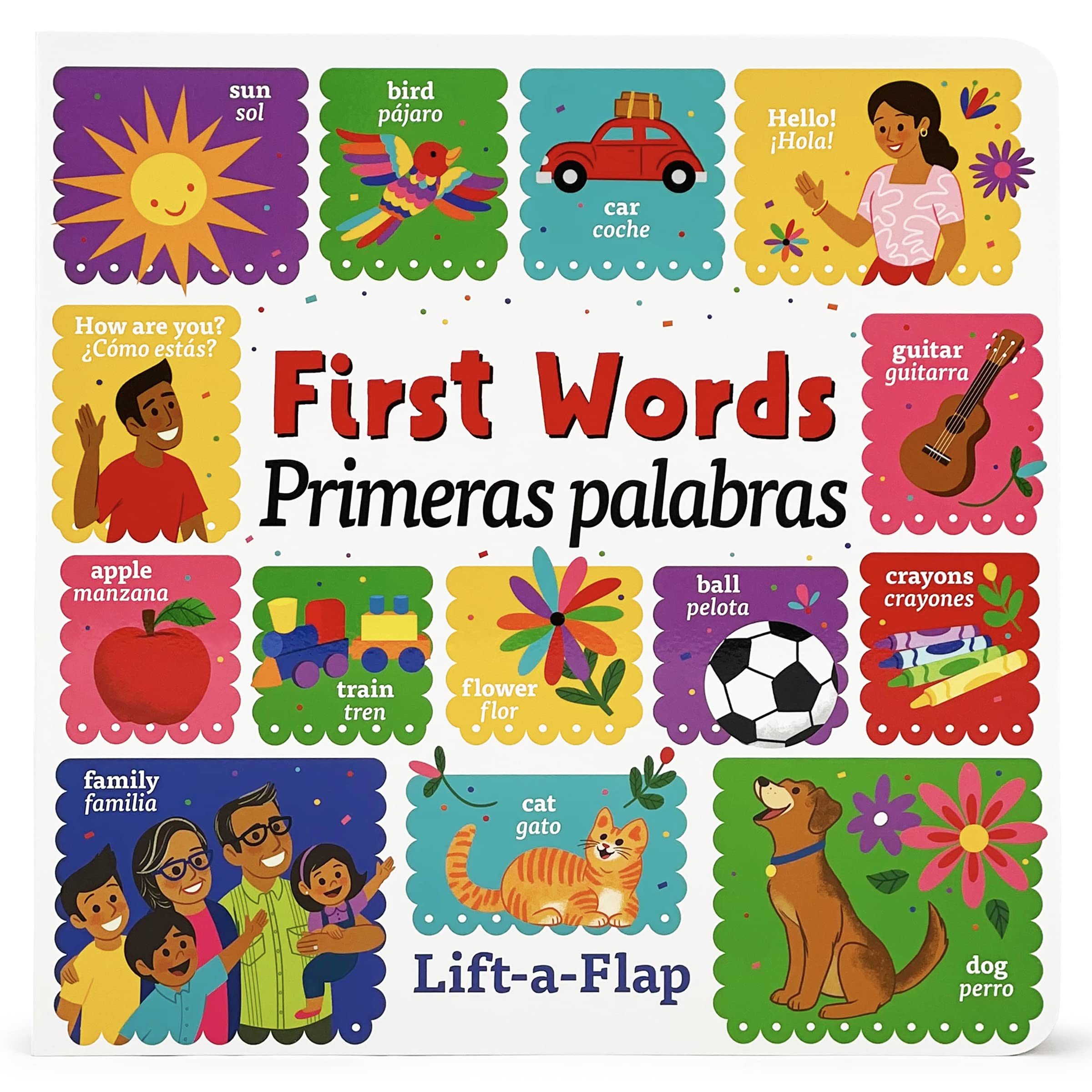 Over 150 EnglishSpanish First Words Bilingual LiftaFlap Board Book