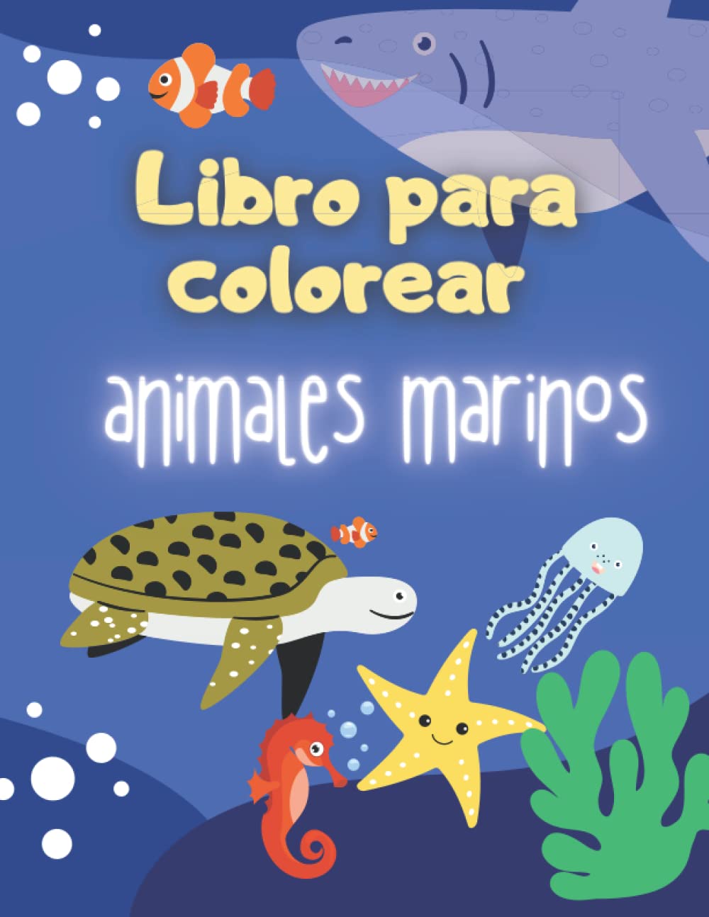 libro para colorear animales marinos: PARA Niños De 4 a 8 Años Libro DE