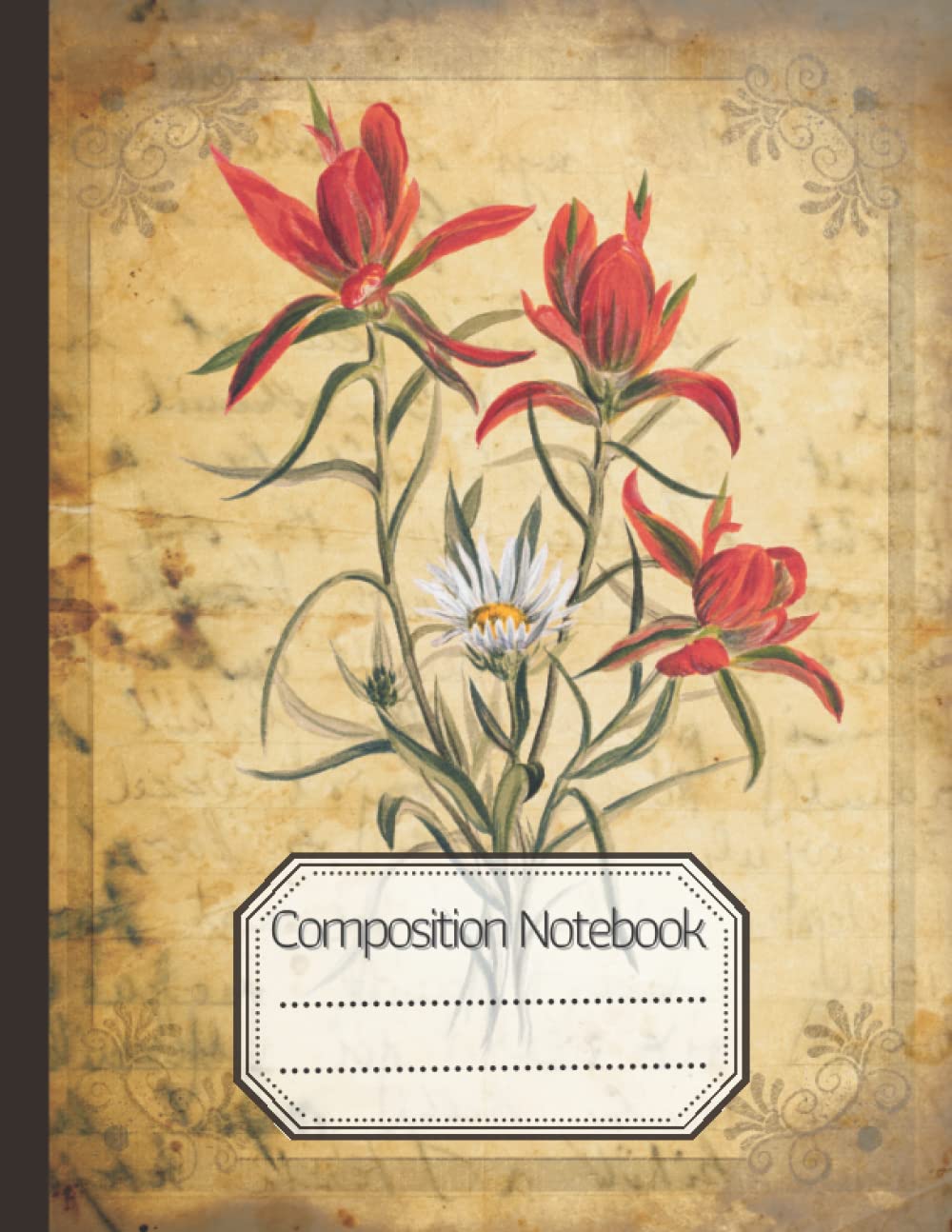 Indian Paintbrush Blooming Blank Lined Journal for Flower Lovers