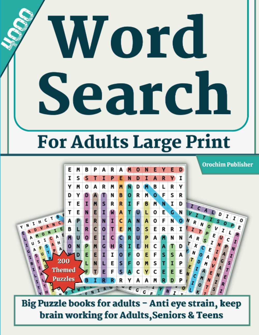 4000 Word Search for Adults Large Print (200 Themed Puzzles) Big