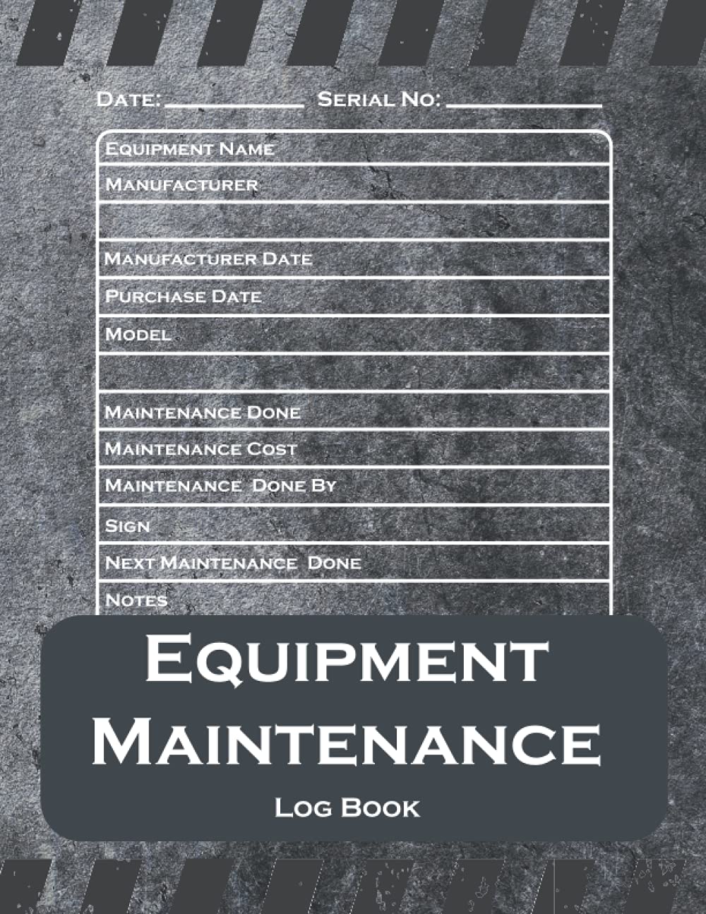 Equipment Maintenance Log Book Repairs And Maintenance Record Book for